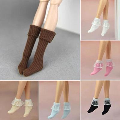 Handmade Long Doll Socks Fashion Casual Wear Legging High Quality Short Socks  1/6 BJD Doll