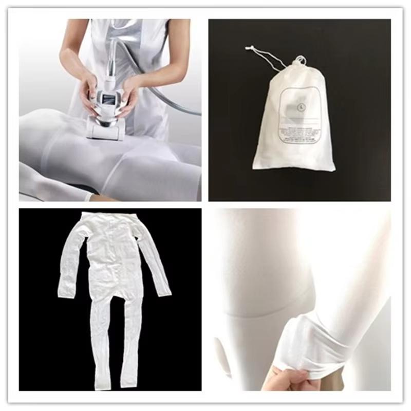 5 pcs Bodysuit Body Slimming Suit Disposable Vacuum Roller Therapy Machine White Color M L XL Size Shape Body Beauty Salon Use