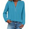 Long Sleeve Linen Tops For Women Loose Fit V Neck Button Down Shirts Cute Summer Beach Tee Shirts