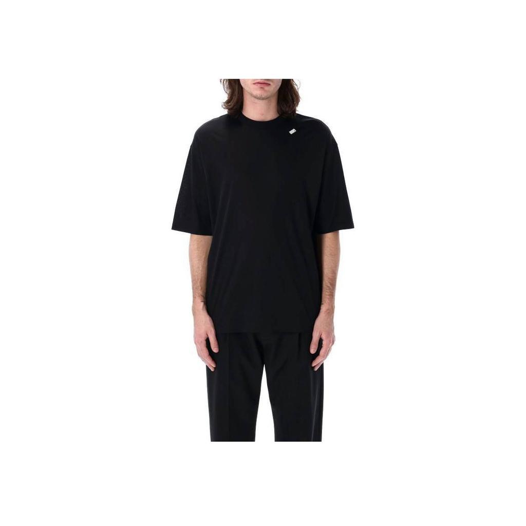 Emporio Armani Ss25 Pullover Solid Color Round Neck Loose Fit Short Sleeve T-Shirt Men Tops Black EM001035-AF13747-UC001