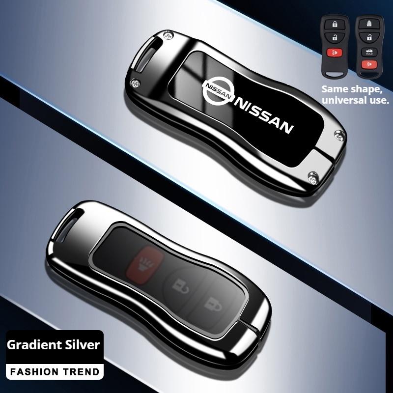 Zinklegering Leer Auto Sleutelhoesje Nissan Qashqai Juke X-Trail Patrol Note Leaf Altima Maxima Murano Tiida Teana Rogue Sentra