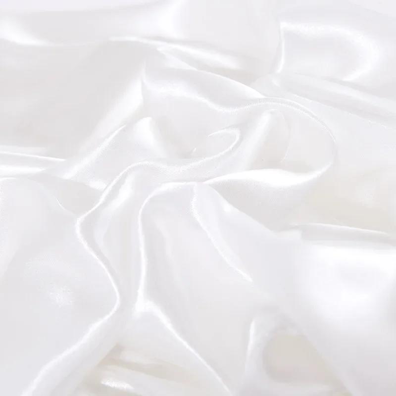Imitated Silk Solid Color Cushion Cover with Zipper Breathable Smooth Pillowcase Home Decor for Sofa Chair 40/45/50/30x50/60cm