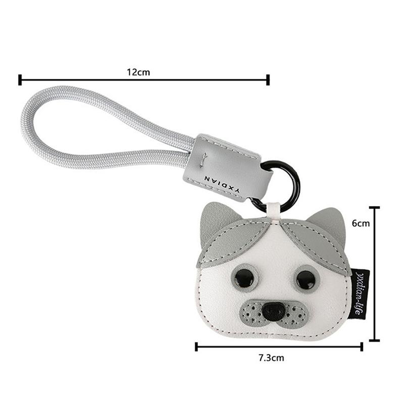 New Unisex Bag Pendants Creative Leather Cartoon Puppy Cute Bag Accessories Multifunctional Keychains Student SchoolBag Pendant