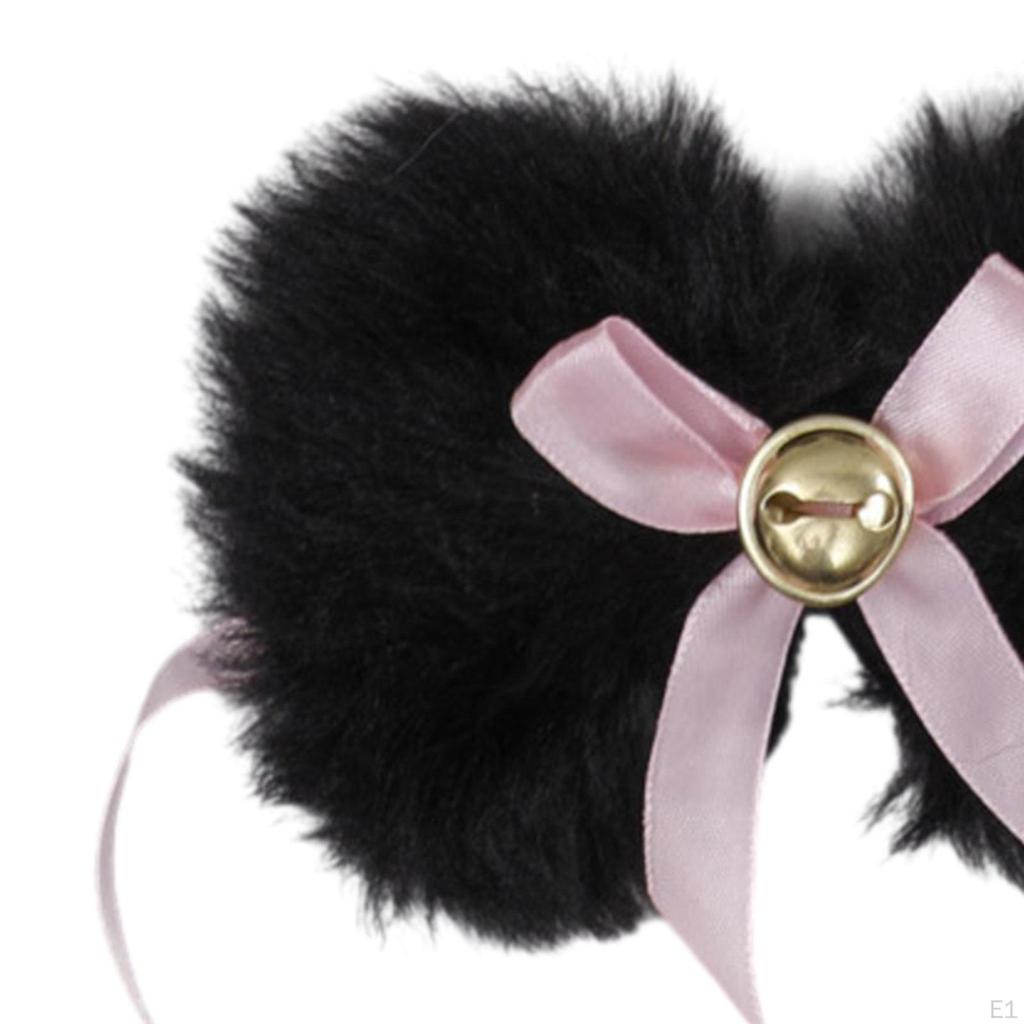 Bell Choker for Women, Lolita Neck Bow, Girls Sweet Lovely Party Accessories, Furry