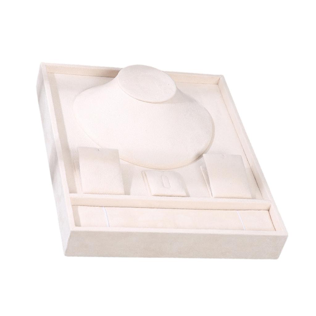 Versatile Jewelry Display Stand Soft Velvets Tray for Protecting and Showcasing Bracelets Necklaces and Earrings Holder