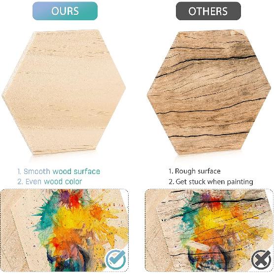 

25 шт. Необработанные деревянные вырезы в форме шестиугольника, деревянные спилы, пустые бирки для имен с отверстием, бирки для вечеринки, свадьбы, домашнего декора (9 см)