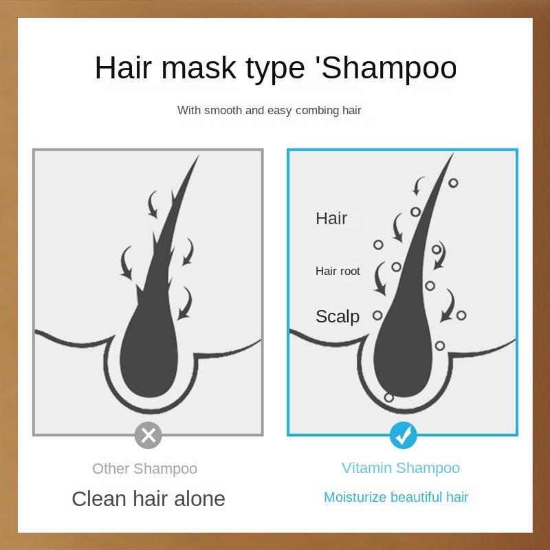 Fragrance Vitamin Shampoo Clean Greasy Dirt Smooth Hair Refreshing Scalp Shampoo