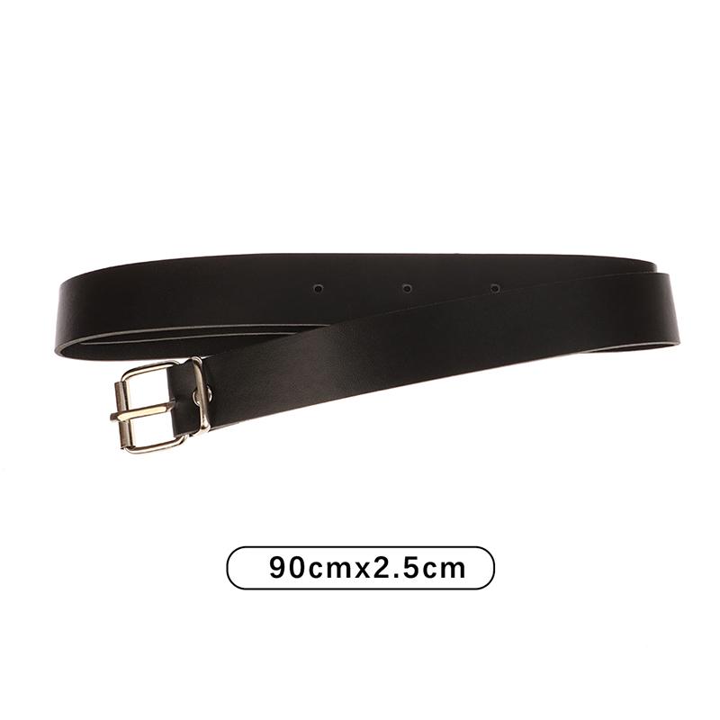 

.1Pc 90CM/102CM Women Student Teenager Leather Belts For Jeans Pants Fashion Silver Buckle Ladies Dress Belt
