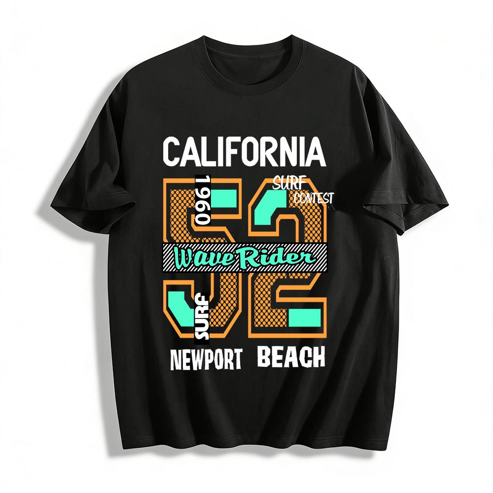 Vintage Surf No.52 Graphic Tee Unisex Loose Breathable Casual Top Pure cotton T-shirt XXS