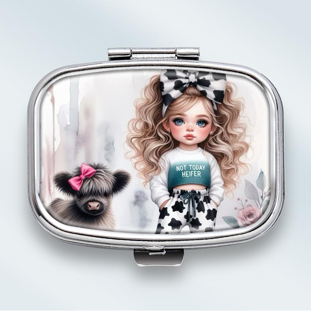 

Mini Metal Jewelry Box, 2 Grids Portable Storage Case, Travel Small Organizer for Earrings and Tiny Items разноцветный