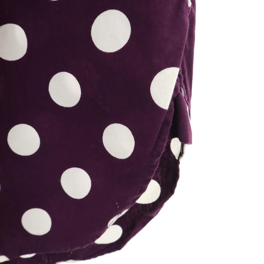 KATO Dot Pattern Short Sleeve Cotton Shirt XS Purple Polka Dot Men's Used