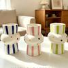 Ceramic Vase Hand Painted Striped Polka Dot Flower Vase Gourd Shape Vase for Fresh And Dried Flowers Home