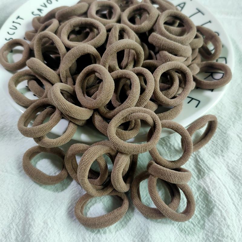 50/100pcs/Set Kids Colorful Nylon Elastic Hair Bands Ponytail Holder Hair Ties Gum Rubber Band Headband Girls Hair Accessories