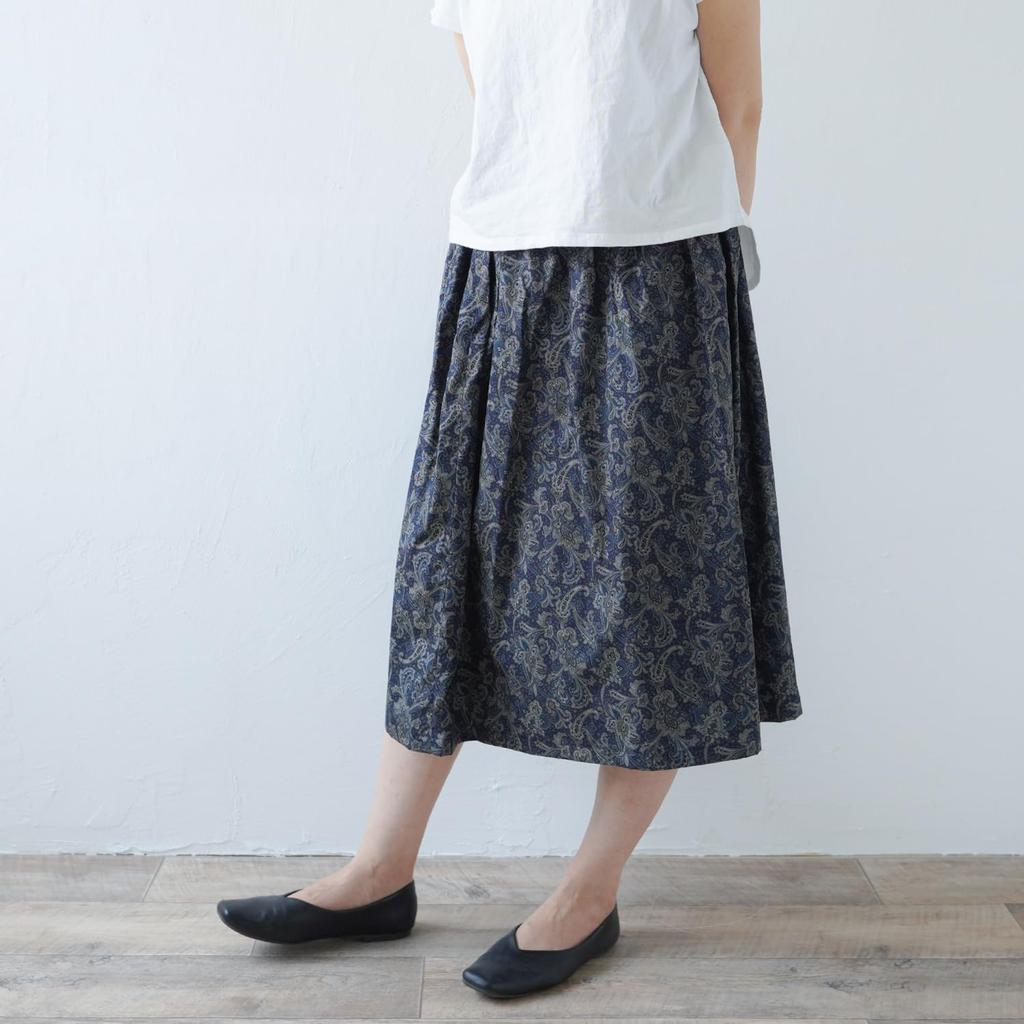 Paisley Made In Approximately 110cm X Navy Broadcloth, 100% Cotton, Japan, 2m, Blue.