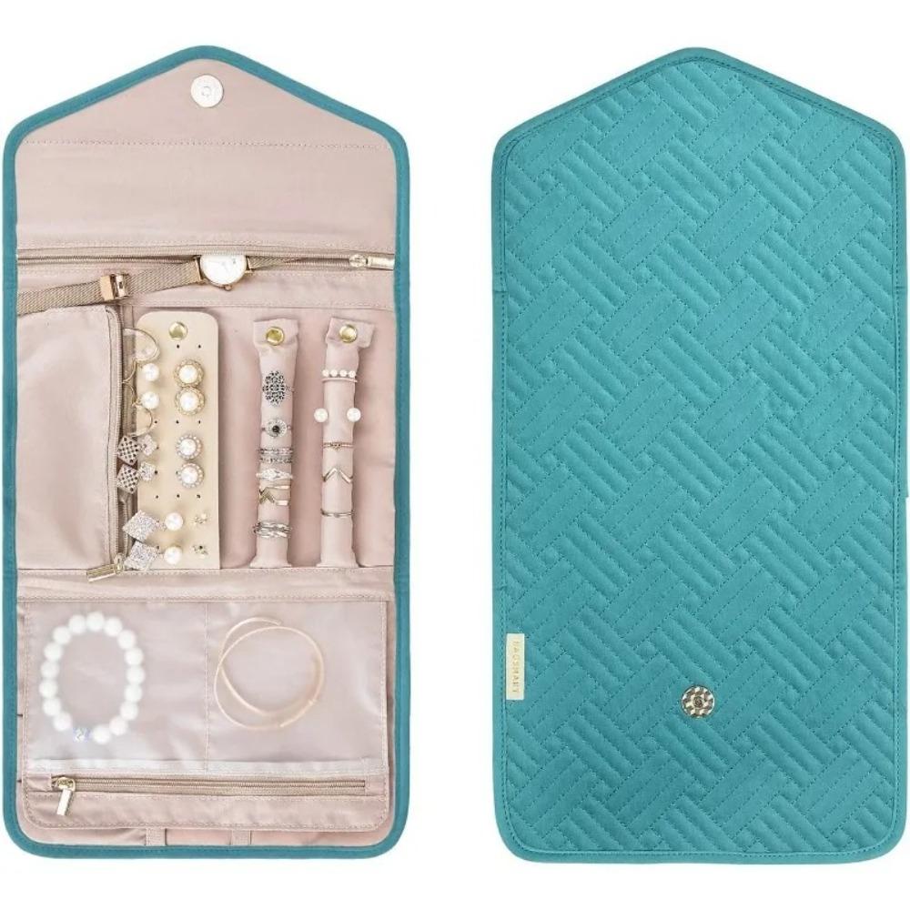 Polyester Jewelry Storage Roll Bag Large Capacity Roll Jewelry Organizer  Cosmetic Storage