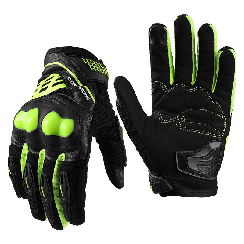 

Motorcycle riding gloves Microfiber breathable hard shell anti-collision outdoor sports riding equipment off-road locomotive gloves S（120g±4） флуоресцентный зеленый
