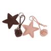  Pu Leather Star Keychain Five-Pointed Star Keyring Pendant Women Bag Charms Versatile Handbag Hanging Decoration