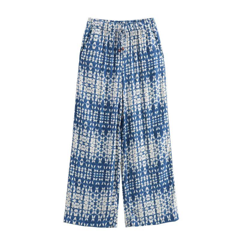 Kaslead New Arrival Women's Clothing Fashion Style Bow Tie Print Tops Casual Pants 3564118 3564116