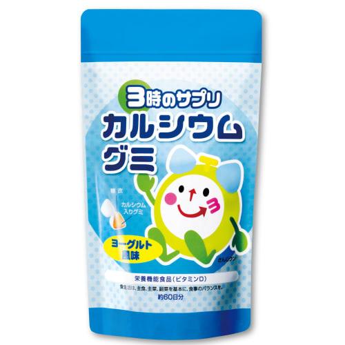 Sanji No Supplement Calcium Gummies, 216g, Made In Japan, Nutritional Supplement for Children Who Don't Like Milk, Yogurt Flavor, Vitamin D, Height Im