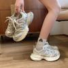 Mesh Breathable Thick-soled Dad Shoes for Women In Summer 2025 New Versatile Height-increasing Casual Sports Shoes Trendy Dad Shoes