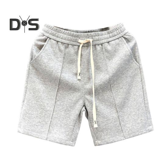 

Мужские спортивные шорты с эластичным поясом, летние повседневные шорты для отдыха, работы, пляжа, отпуска, однотонные шорты M светло-серый