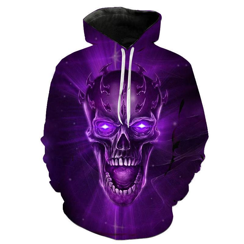 

Новая мужская толстовка с капюшоном 3D-принт с забавным черепом в уличном стиле Harajuku Hoodie Hip Hop Hoodie XXXXL