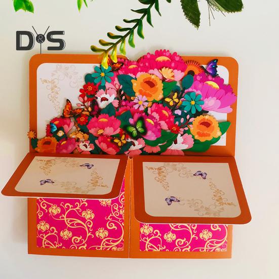 3D Birthday Card Pop-Up Happy Birthday Greeting Card Gift Box with Envelope Handmade Foldable Celebration Card for Family&Friend