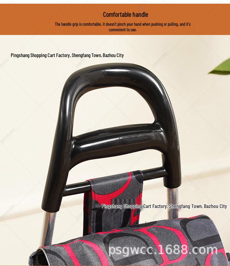 Folding Stair-Climbing Cart for Groceries and Seniors