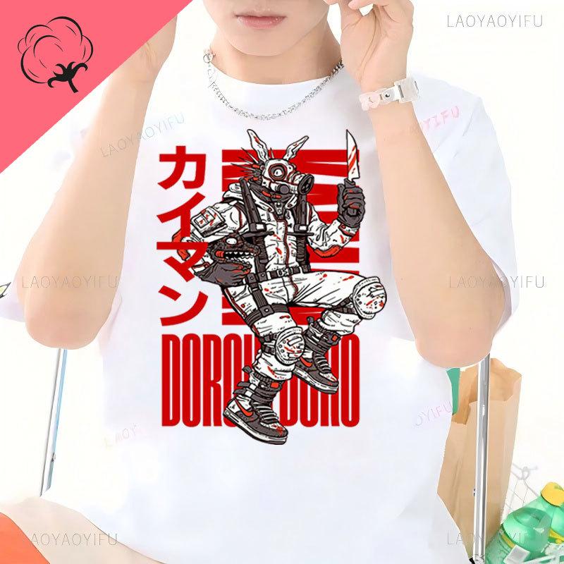 Аниме Футболка Dorohedoro Повседневная Смешная Унисекс с Графическим Принтом Футболки Унисекс Женские С Округлым Вырезом Винтажные Классические Летние Хлопковые Унисекс Футболки с Принтом S