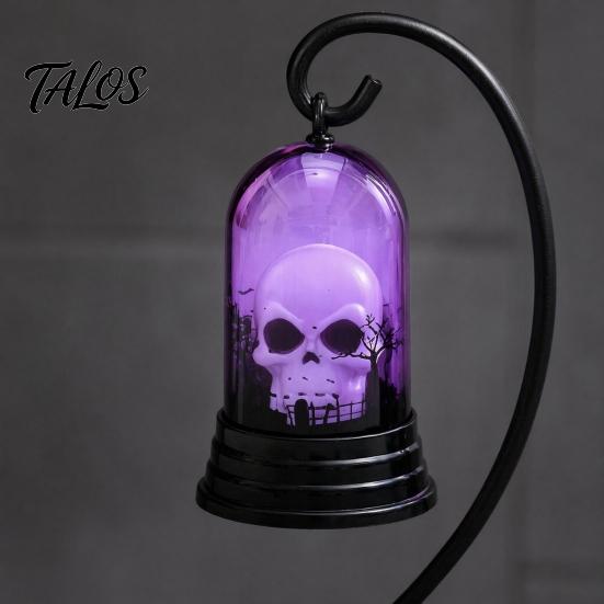 Halloween Party Props Pumpkin Lantern, Battery Operated LED Light, with Hanging Buckle, Lantern Durable Plastic Lighting, for And Desktop Ornament