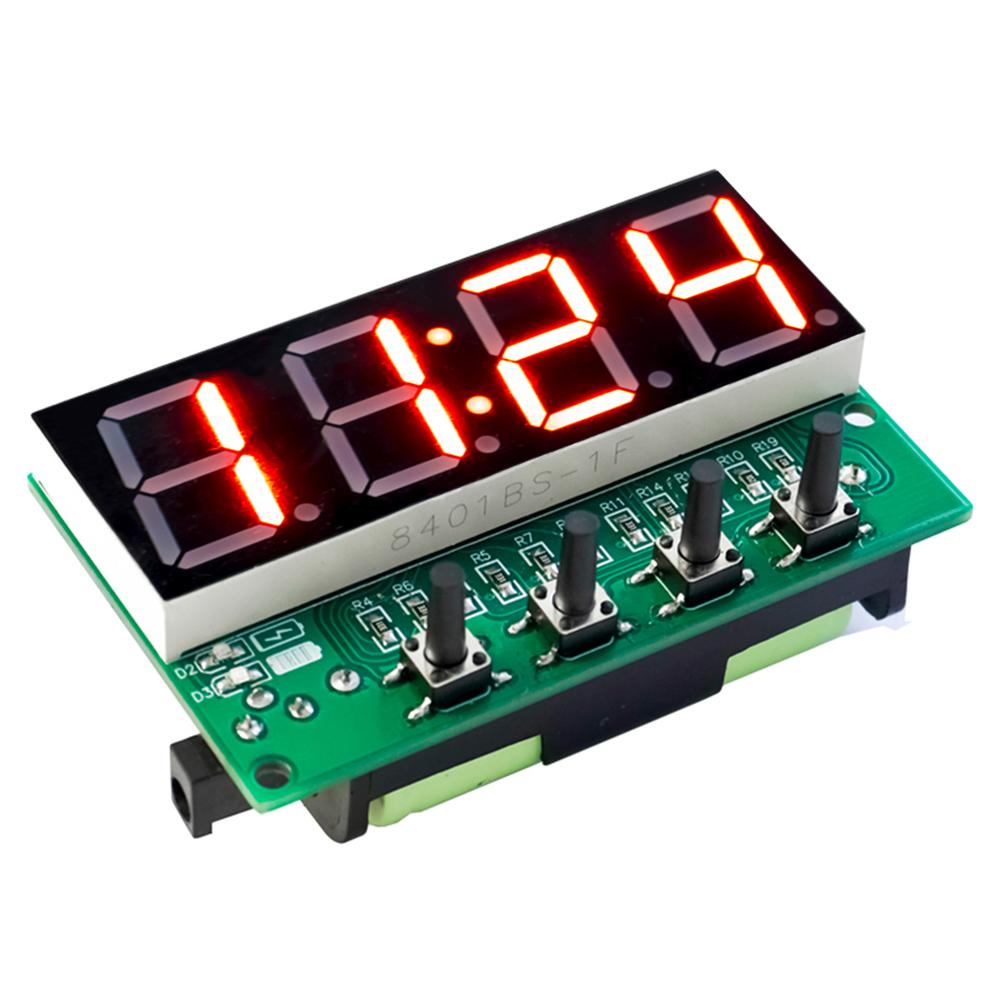 LED Digital Electronic Clock DIY Kit Clock Teaching Welding Exercise Circuit Board Set with Alarm Clock Temperature Countdown