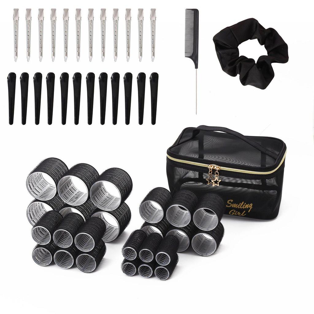 Eight-Character Air Bangs Curler Set with Clips and Comb - Effortless Air Bangs Styling Tool