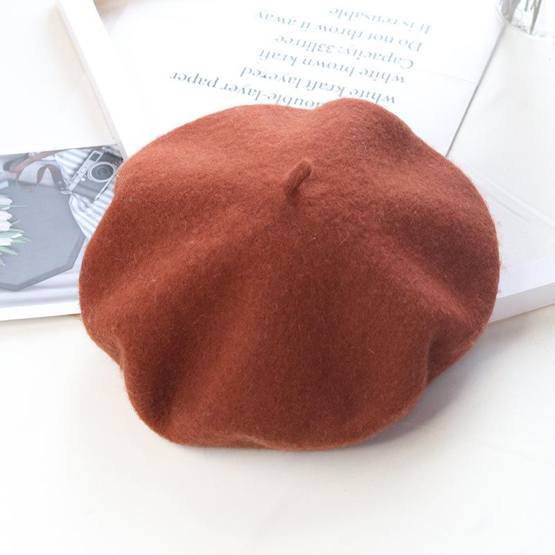 High-Quality Wool Felt Women's Beret – Versatile for Outings & Photos, In Stock