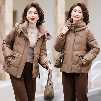 Women's New Fashionable Versatile Hooded Cold Fluffy Thickened Warm Loose High-quality Fabrics Casual Sports Cotton Coat Jacket