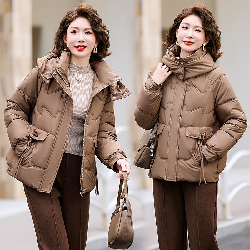 Women's new fashionable versatile hooded cold fluffy thickened warm loose high-quality fabrics casual sports cotton coat jacket