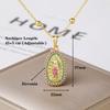 Rhinestone Our Lady of Guadalupe Pendant Necklace Religious Virgin Mary Zircon Choker for Women Catholic Gift Prayer Jewelry