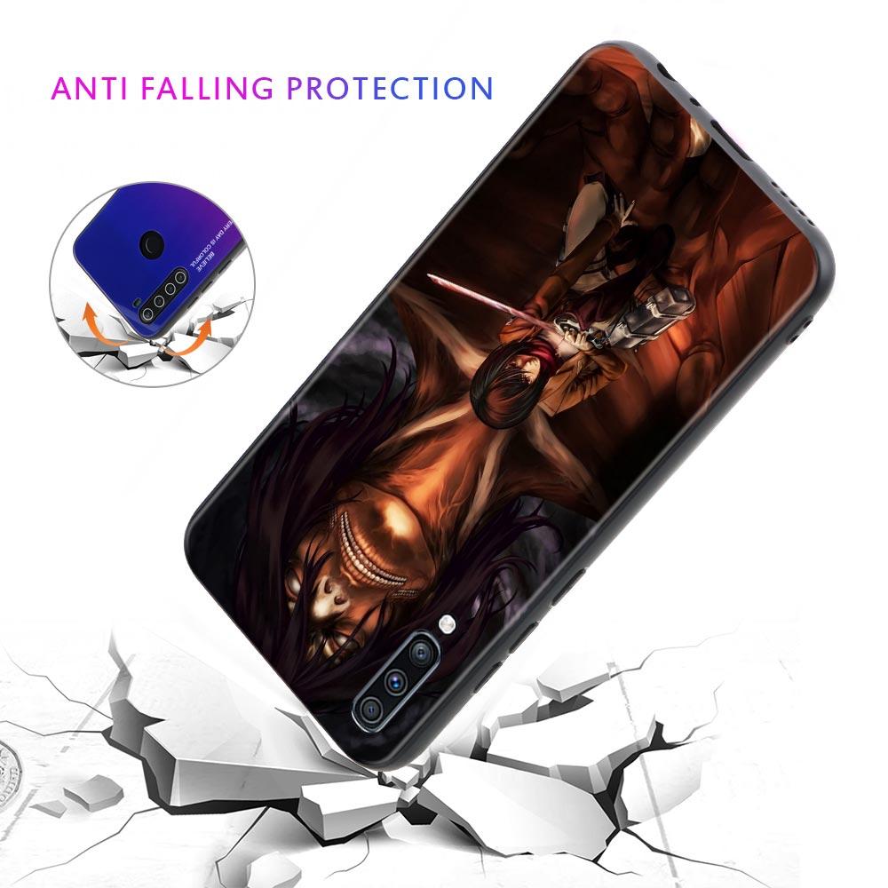 Kryt na telefon pro Samsung Galaxy A50 A70 A10 A20e A30 A40 A20s A10s A10e A80 A90 A60 A30s Silikonový kryt pouzdro Attack On Titan Anime