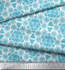 Soimoi Black Japan Crepe Satin Fabric Sacred Geometric Fabric Prints By Metre 42 Inch