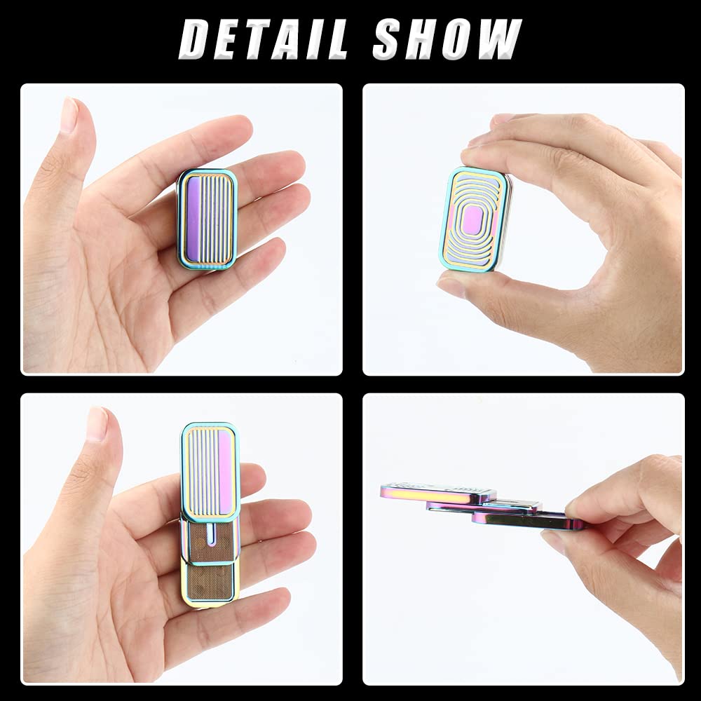 3-Stage Strong Strength Magnetic Push Slider Metal EDC Hand Spinner Fidget Toys Sensory Toys Anxiety Stress Relief Holiday Gifts