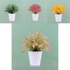 Faux Indoor Greenery Plastic Pot Small Potted Plant For Home Decor And Office Space