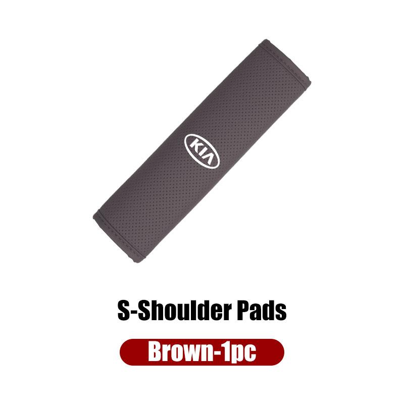 AAOI1 Car Leather Headrest Neck Pillow Seatbelt Shoulder Protection Pad Accessories For KIA K5 K2 Rio Optima Sportage Venga Sorento