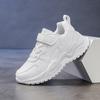 Children's school little white shoes sports shoes autumn and winter new leather waterproof boys running shoes girls casual shoes