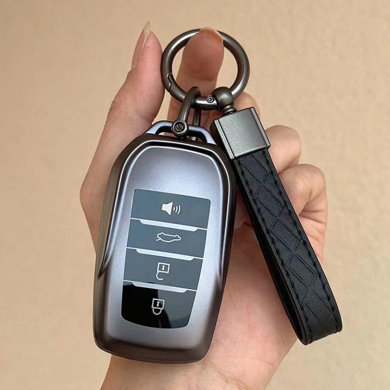Tpu Car Key Case Cover Shell Fob For Toyota Chr Hilux Fortuner Land Cruiser 200 Camry Corolla Crown Rav4 Highland Key Chain