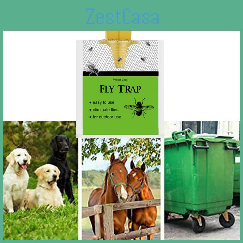 Spdak Green Fly Trap Hanging Water Soluble Bait Fly Cage Effective Fly Catcher