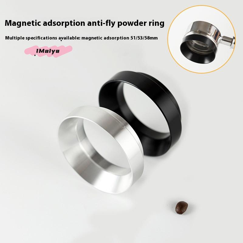 1Pcs Silver/Black Magnetic Espresso Dosing Ring 51mm-58mm Intelligent Funnel for Portafilter Barista Coffee Making Tools