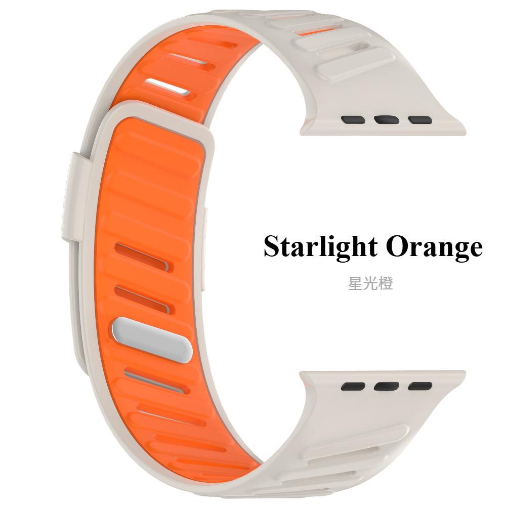 Silicone Sport Band For Apple Watch Ultra 49mm Slanted Buckle Bracelet for iWatch Series 10 46mm 9 8 7 6 5 4 SE 42mm 44mm 45mm Blanted Buckle Strap