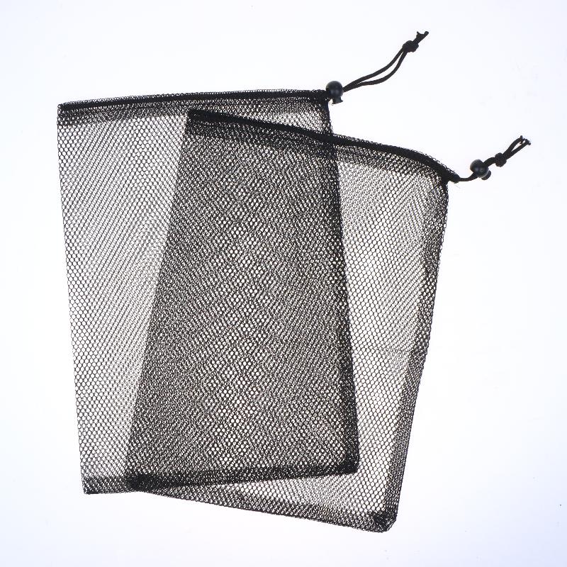 2Pcs Mesh Drawstring Storage Bag Breathable Durable Fabric Multi Purpose Home Travel For Sports Gear Swim Supplies Travel Use