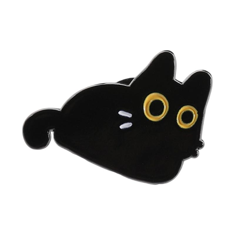 Delicado Pin Metálico con Tema Animal Broche Elegante con Forma de Gatos en Miniatura Joyería Para Accesorios de Ropa