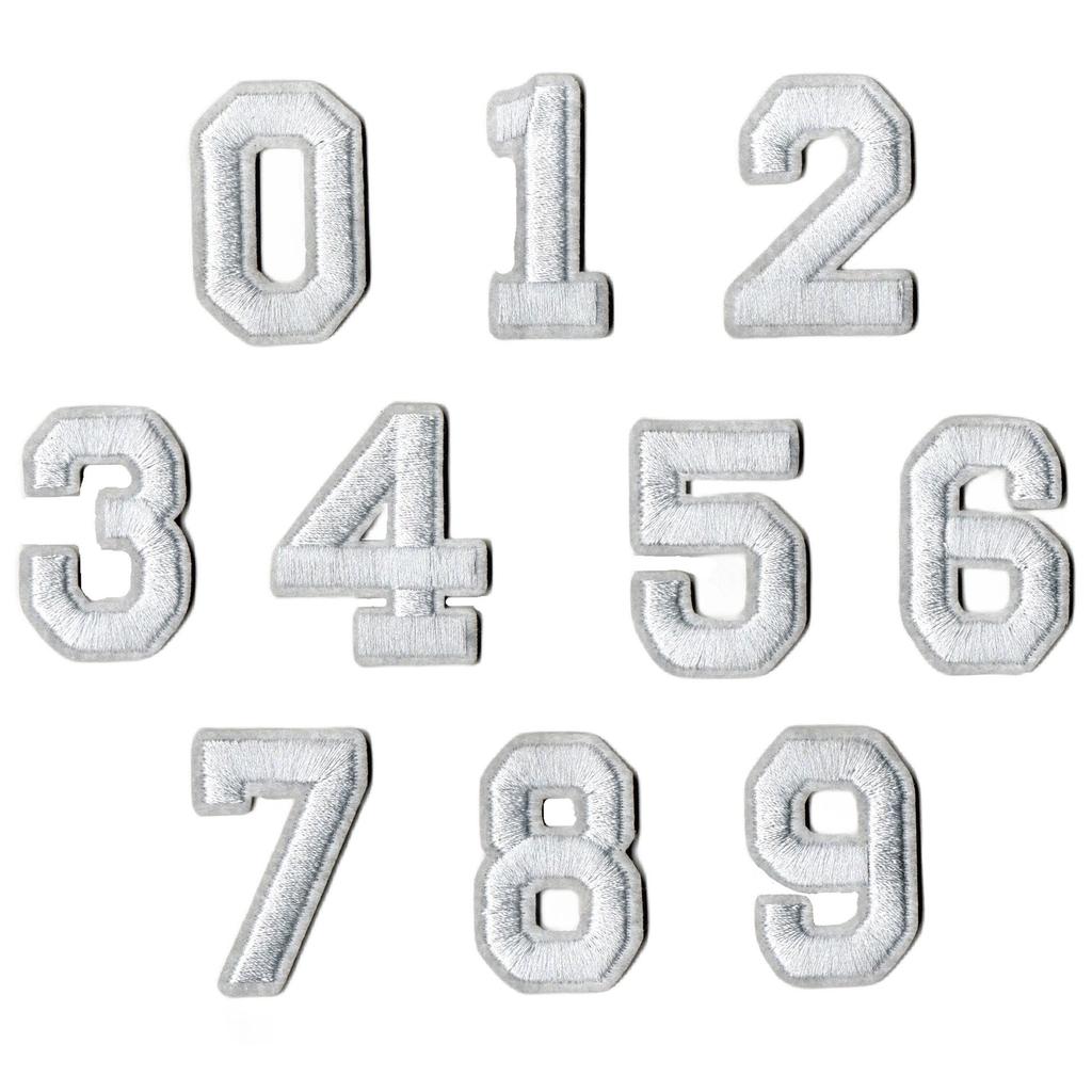 Colorful English Letter & Number Embroidery Patch Set for Clothing Decoration