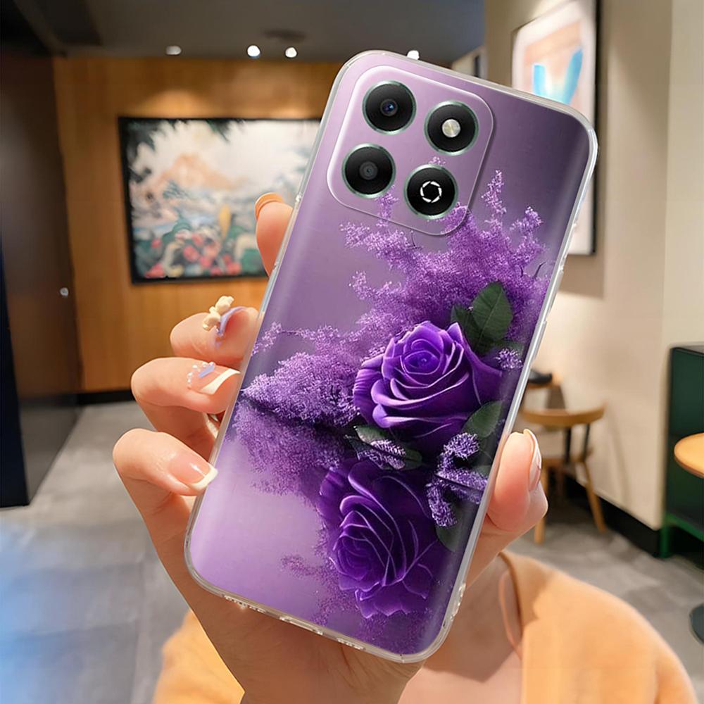 Honor X6B Kılıfı Sevimli Panda Şeffaf Arka Kapak Honor X6b JDY-LX1 JDY-LX2 İçin Şeffaf Silikon Tam Kapsama Telefon Kılıfı Coque